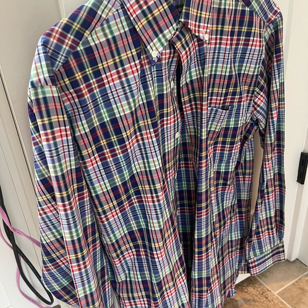 Brooks Brothers Plaid Egyptian Cotton Shirt Small